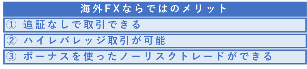 海外FXならではのメリット